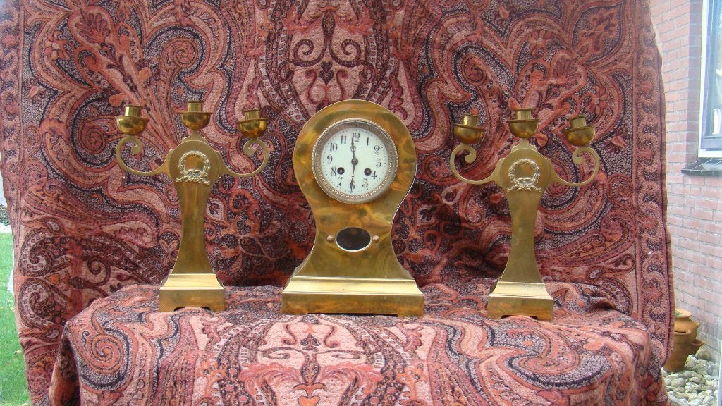 Ballon  - Schouwklok set, Antiek en Kunst, Ophalen of Verzenden