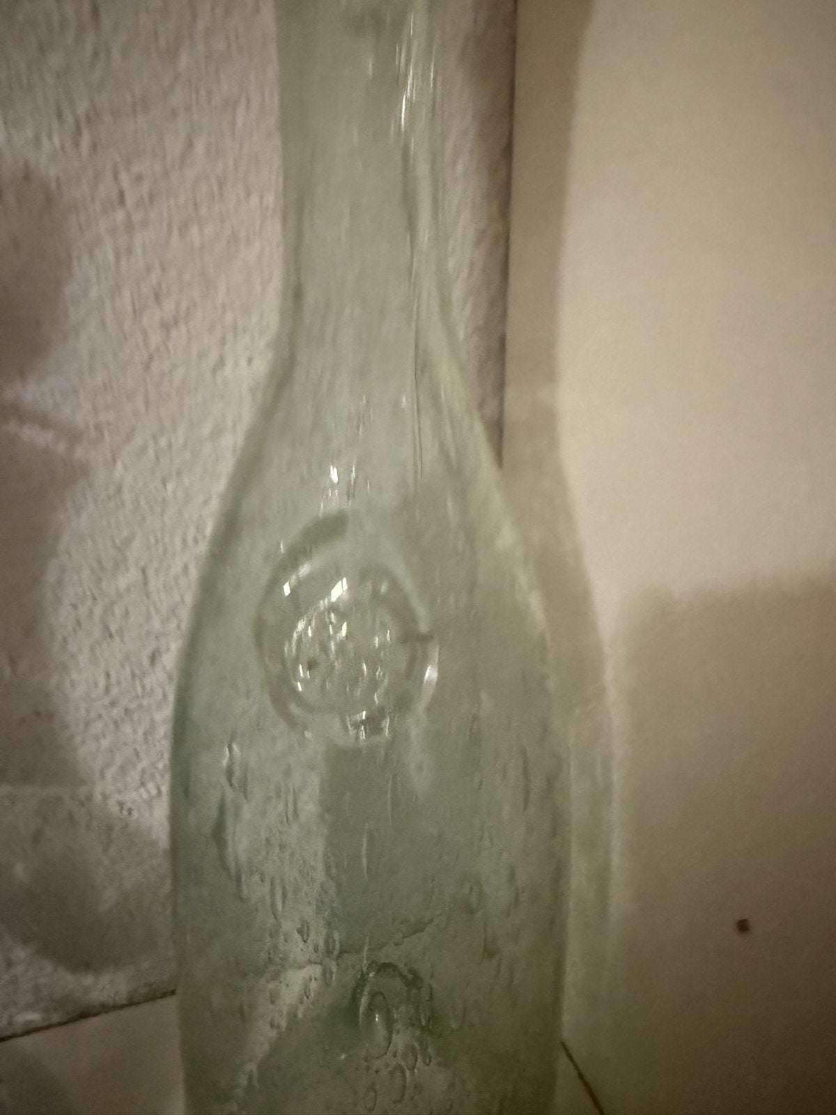 Antieke glazen fles met stop, Ophalen of Verzenden