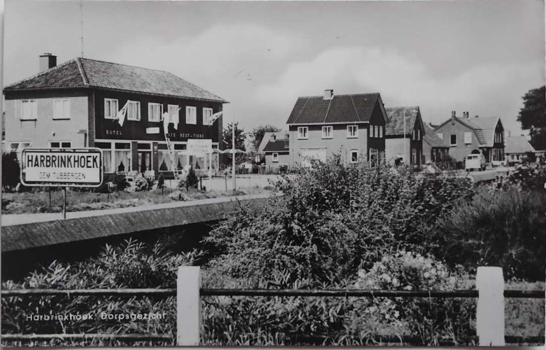 Fotokaart Harbrinkhoek - Mariaparochie (Overijssel), Ophalen of Verzenden, 1940 tot 1960, Ongelopen, Overijssel