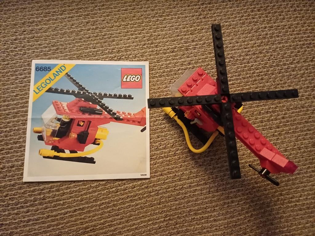 Lego Legoland 6685 Helikopter met instructies, Gebruikt, Lego, Compleet, Ophalen of Verzenden