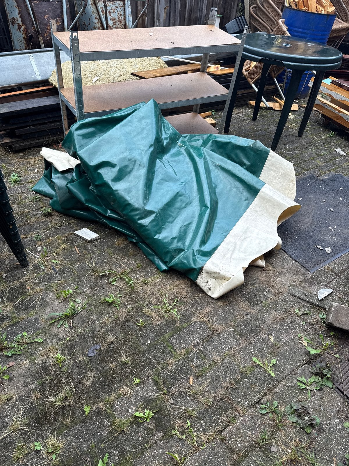 Groot zeil voor overkapping - 6,5m breed, 4/5m diep, Ophalen of Verzenden, Gebruikt, Overige typen