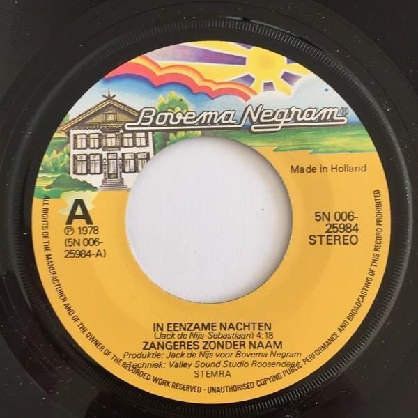 Zangeres Zonder Naam - In Eenzame Nachten (Single), Ophalen of Verzenden, Gebruikt, Nederlandstalig