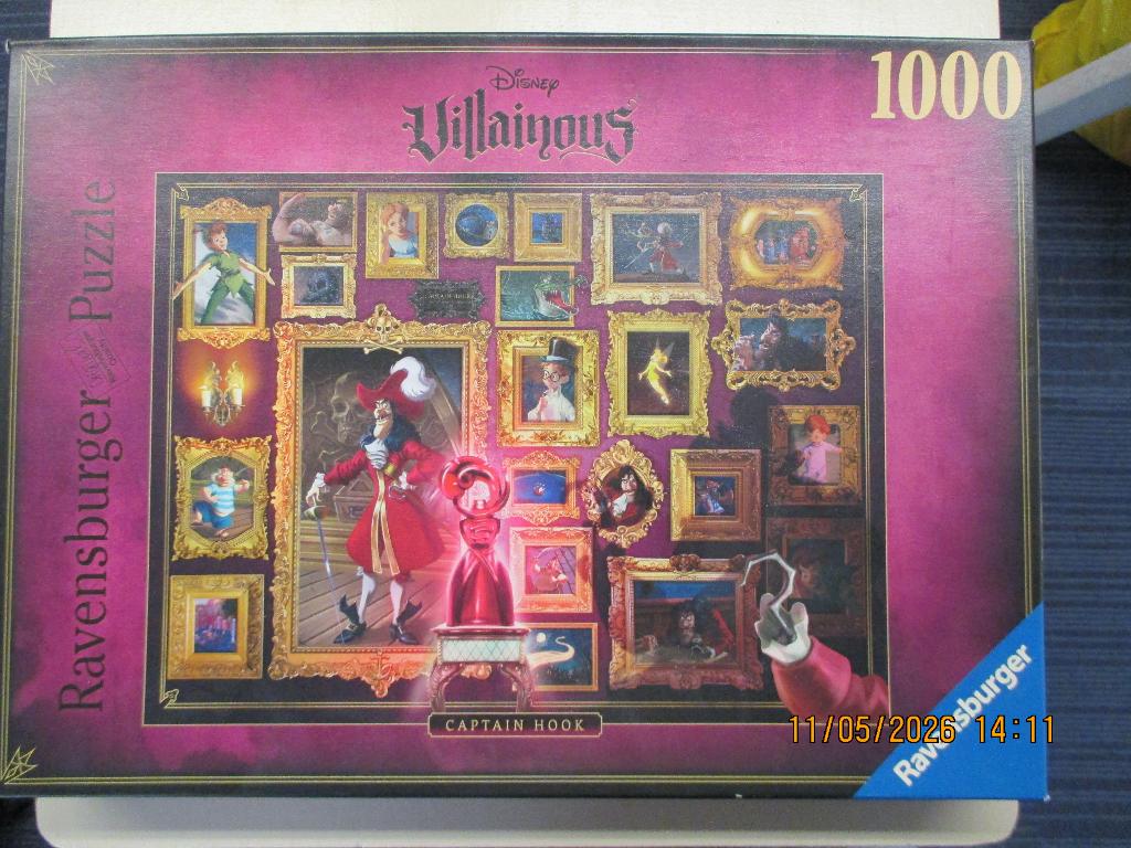 legpuzzel Disney Villainous : Captain Hook., Ophalen of Verzenden, 500 t/m 1500 stukjes, Zo goed als nieuw