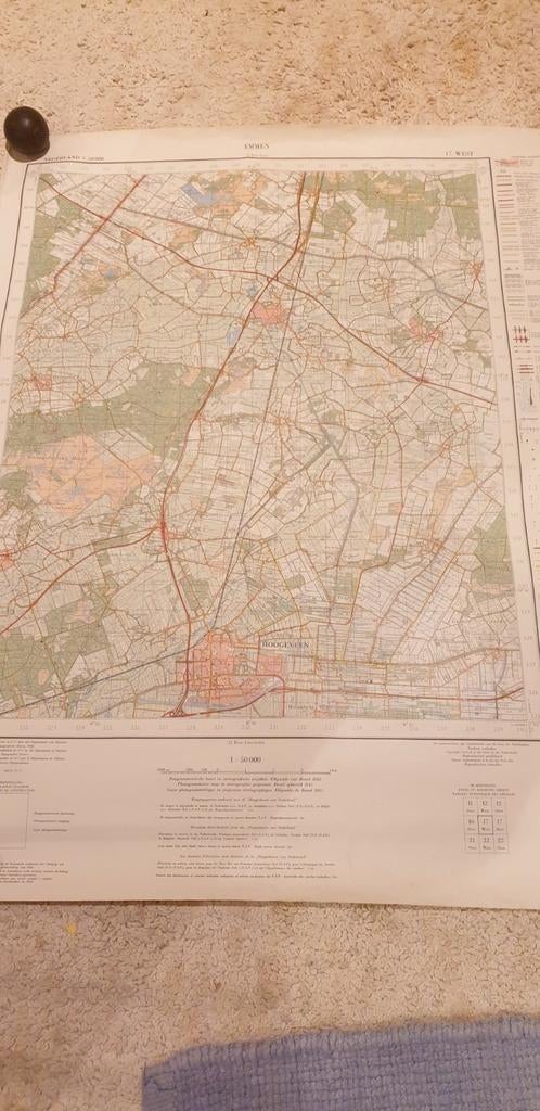 BEILEN e.o.- STAFKAART (Emmen), Gelezen, Ophalen of Verzenden, Landkaart, 1800 tot 2000