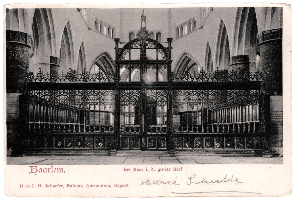 969229	Haarlem	Koor	Groote Kerk	1902	zegel ged verwijderd, Ophalen of Verzenden, Voor 1920, Gelopen, Noord-Holland