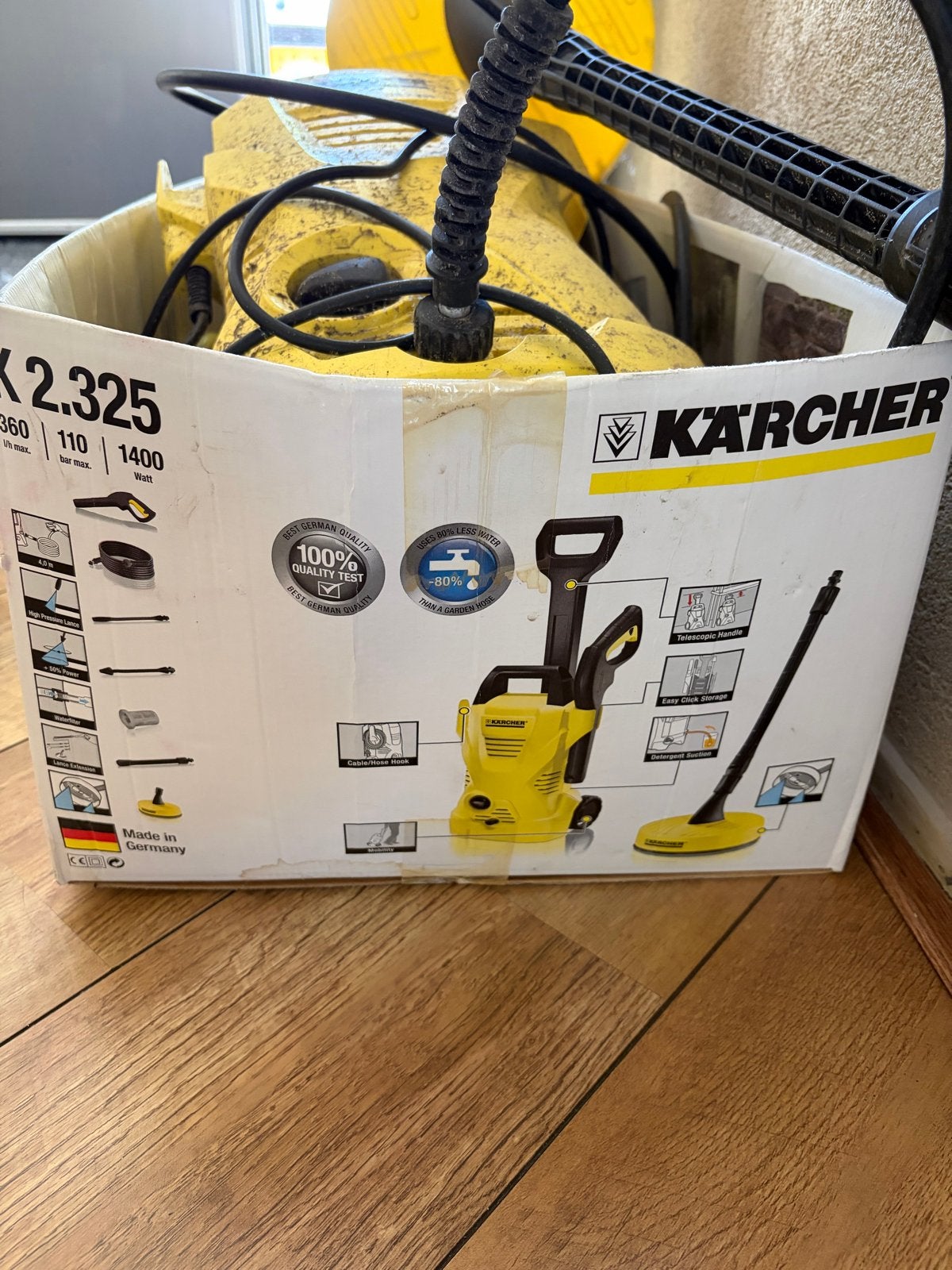 Kärcher K 2.325 hogedrukreiniger met terrasreiniger, Ophalen, Gebruikt, Elektrisch, Met regelbare waterdruk