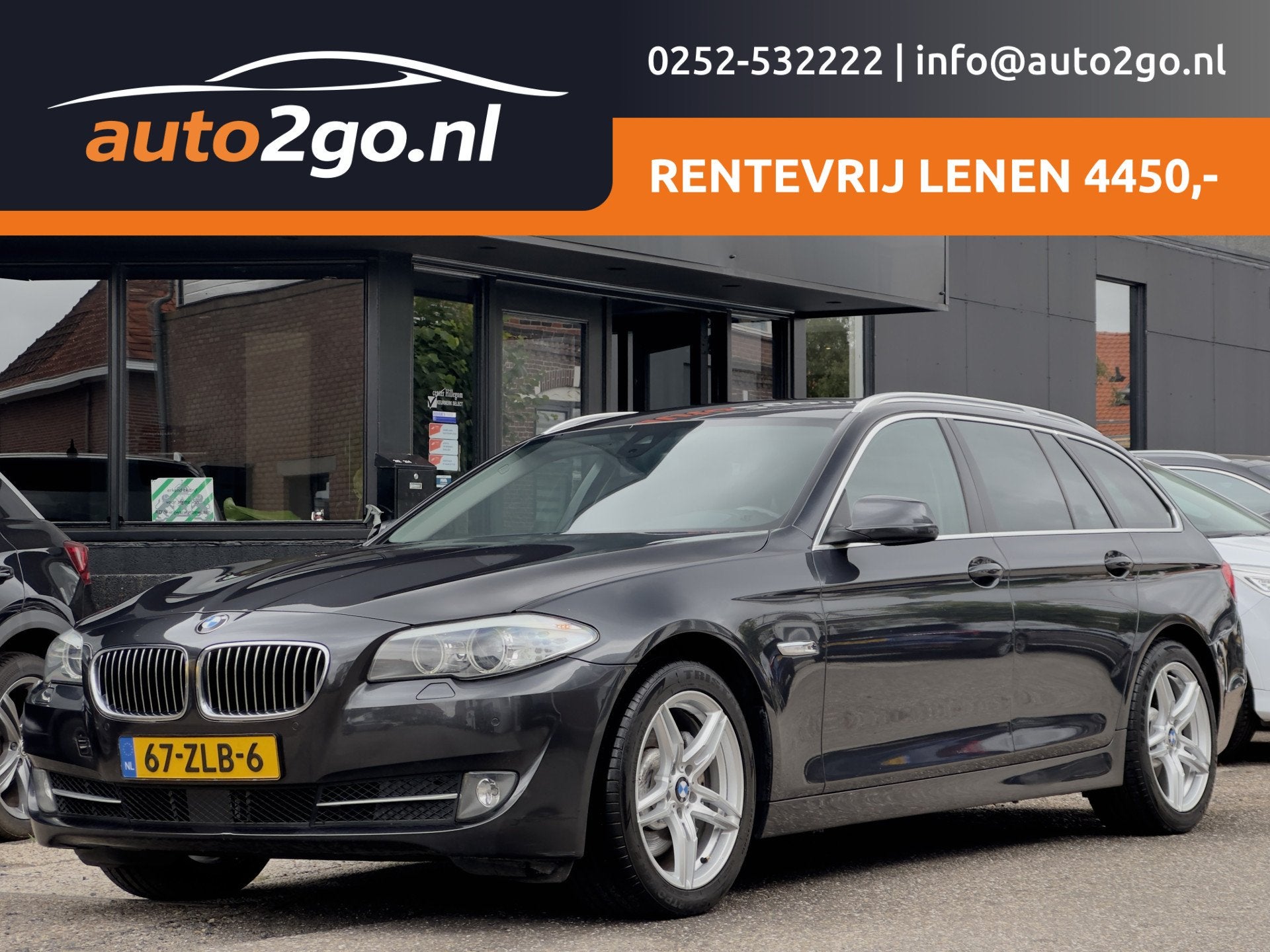 BMW 5 Serie Touring 528i AUT8 HIGH EXECUTIVE SPORTLEDER NAVI, Auto's, BMW, Automaat, Euro 5, Gebruikt, Zwart