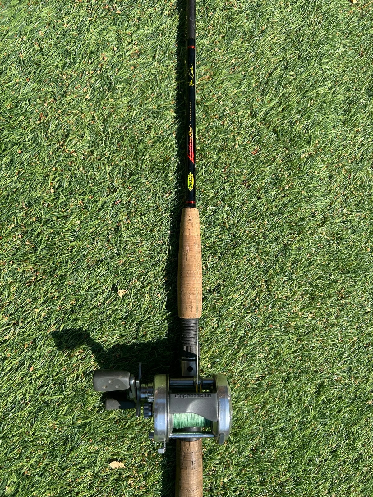 Abu Garcia 6501C3 Ambassadeur reel en BerkleyJerkbait Hengel, Ophalen, Gebruikt, Complete hengel