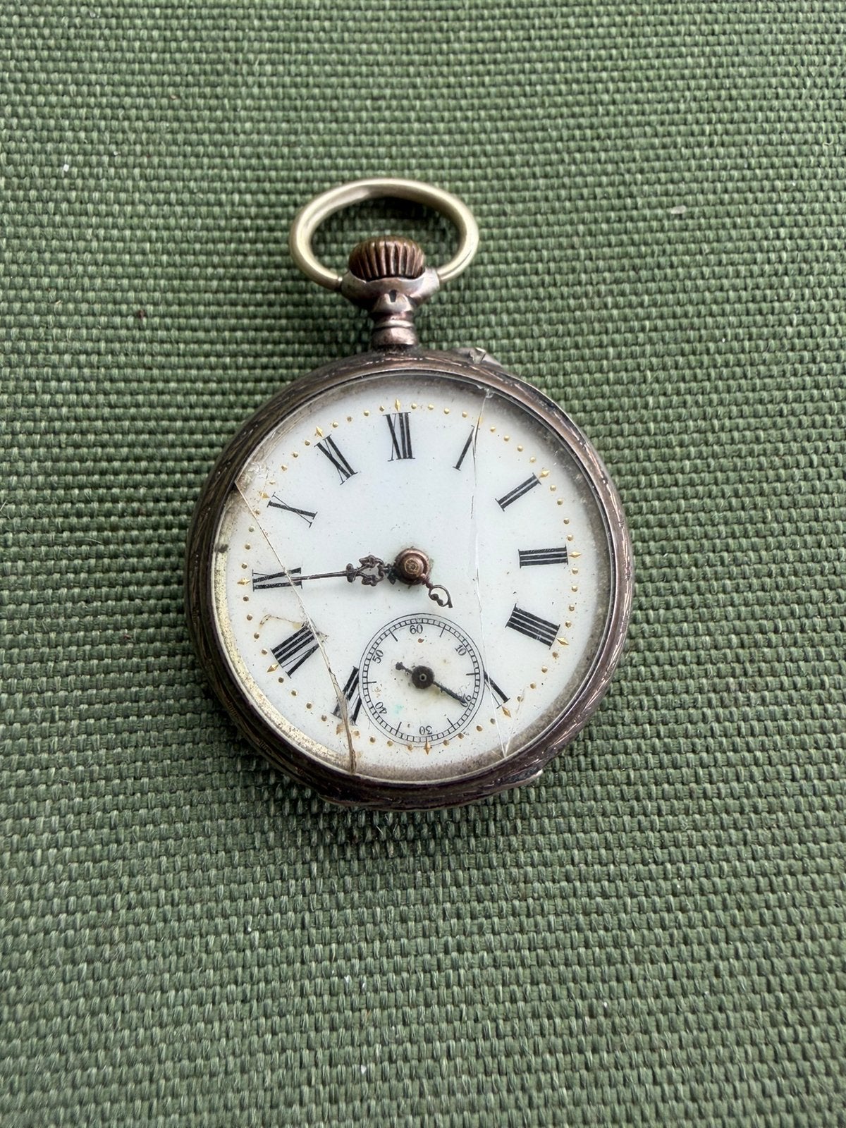 Antiek zilveren zakhorloge 0.800 – Zwitsers – ca. 1900, Ophalen, Zilver, Overige merken