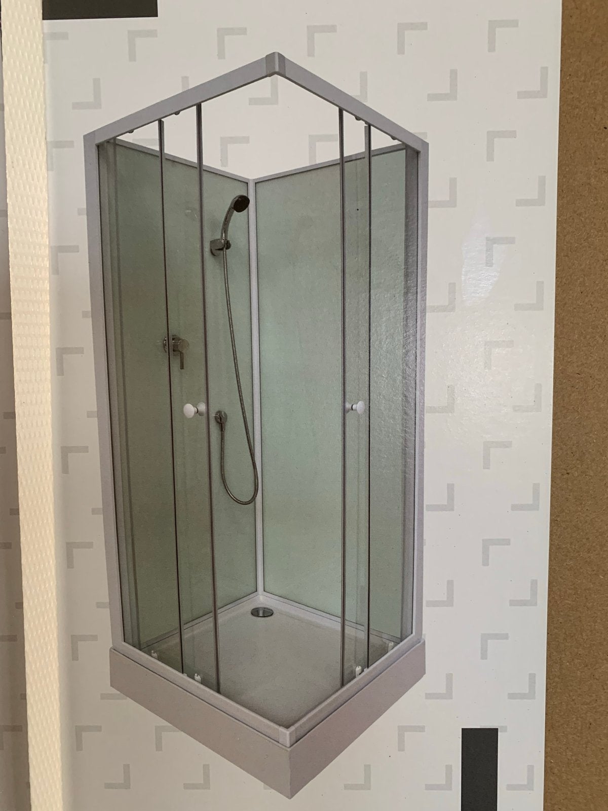 Nieuwe  douchecabine 4 wanden 80x80, Ophalen, Nieuw, Glas, Douche