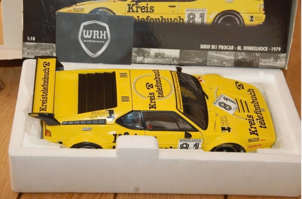 1:18 BMW M1 PROCAR #81 KREIS TELEFONBUCH Minichamps WRH, Verzenden, Zo goed als nieuw, Auto, MiniChamps