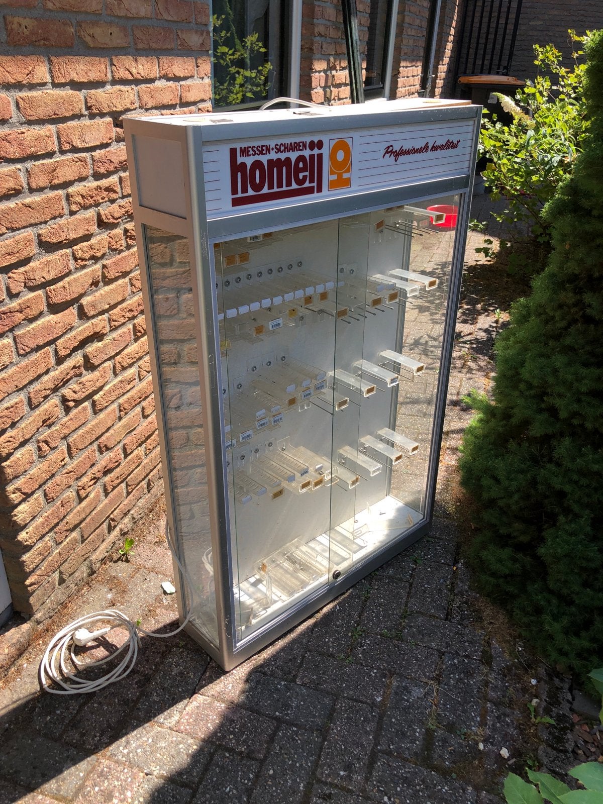 Aluminium vitrinekast met verlichting - Messenkast, Ophalen, 25 tot 50 cm, 50 tot 100 cm