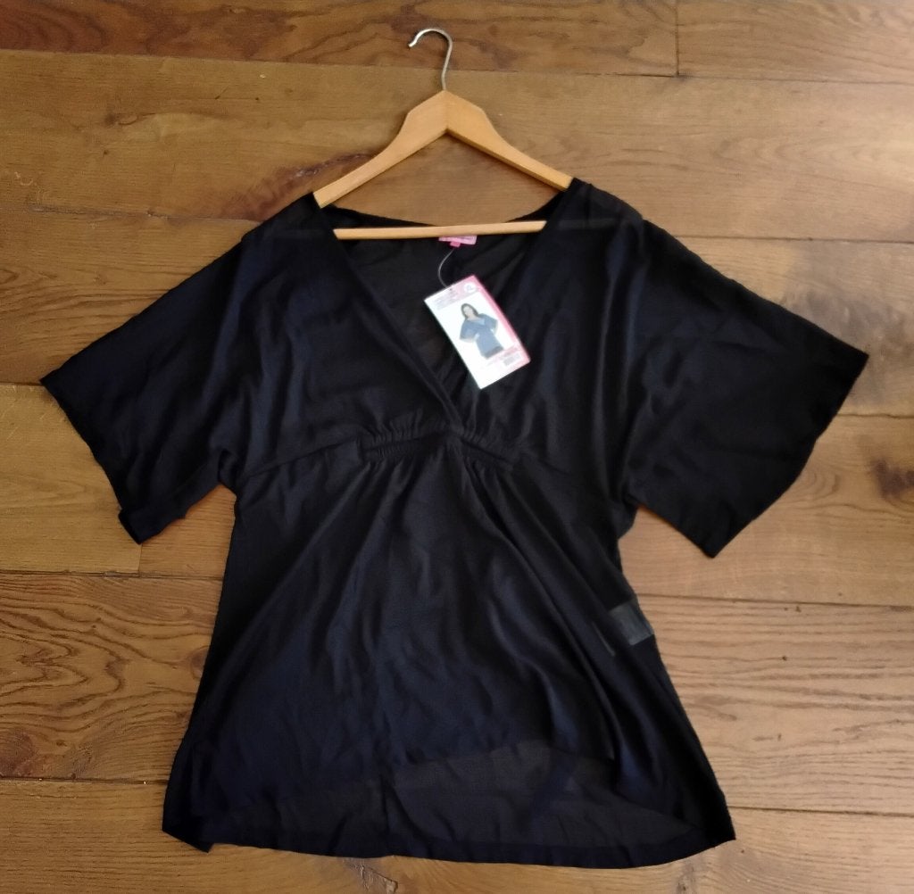 Tuniek - damestuniek - met strik op de rug - zwart - nieuw, Kleding | Dames, Blouses en Tunieken, Ophalen of Verzenden, Nieuw