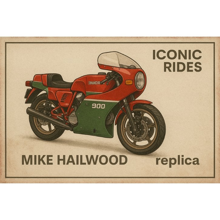 Ducati Mike Hailwood replica bord | 20x30cm, Ophalen of Verzenden, Nieuw, Reclamebord