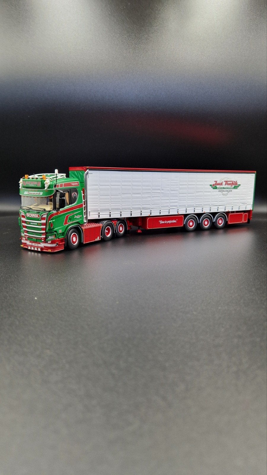 Tekno | Jan Mues - Scania, Ophalen of Verzenden, Zo goed als nieuw, Bus of Vrachtwagen, Tekno