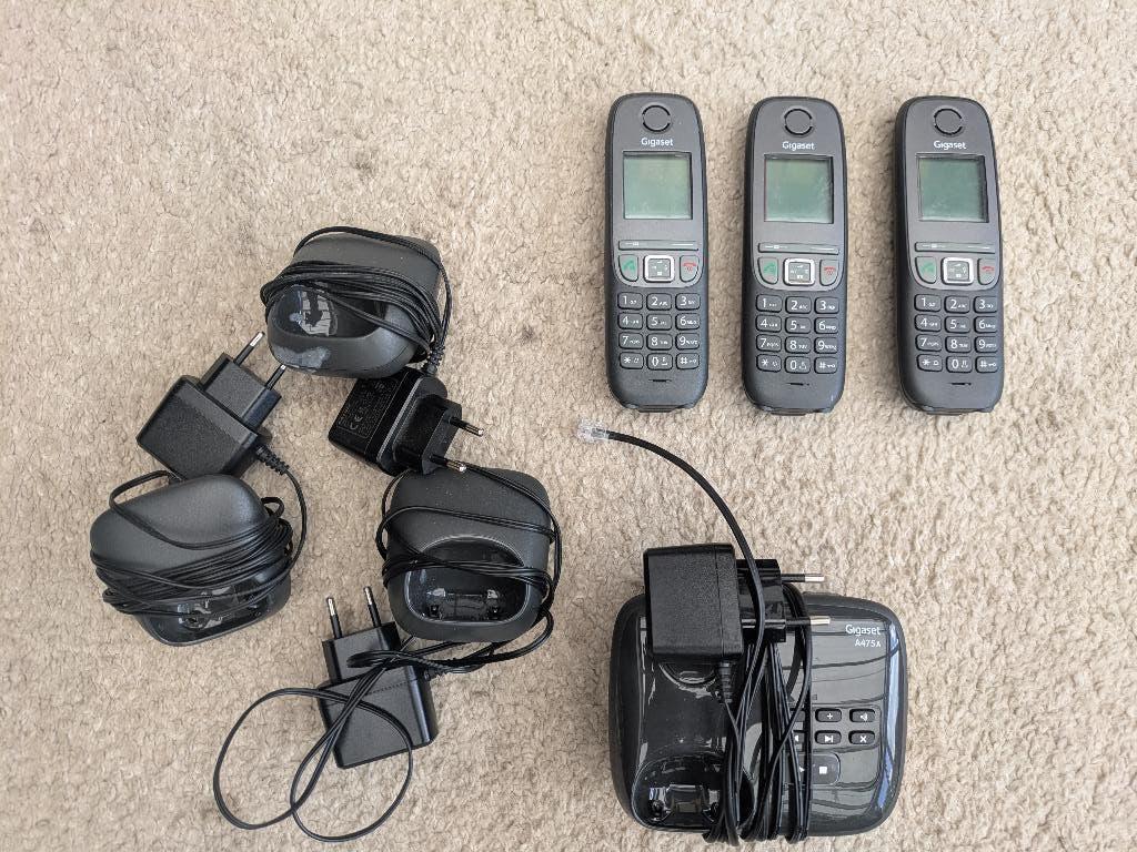 Gigaset A475a, draadloos met 3 handsets, Ophalen, Gebruikt, 3 handsets