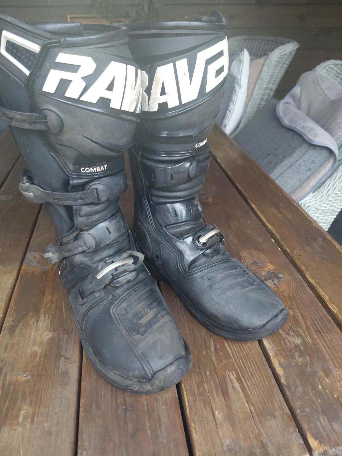 Raven Combat Motorlaarzen - Maat 43, Motoren, Heren, Raven, Ophalen of Verzenden, Laarzen