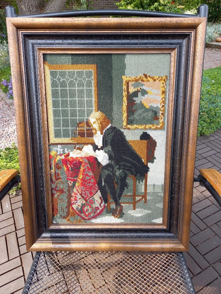 borduurwerken in lijst, Ophalen of Verzenden, Minder dan 50 cm, Schilderij, Oorspronkelijke maker