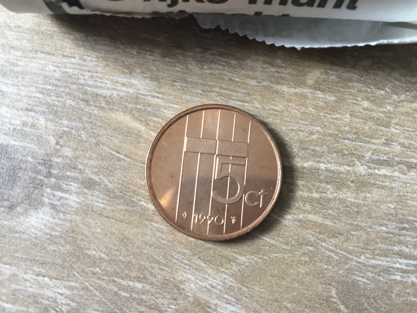 Nederland 5 cent 1990 Koningin Beatrix in rol, Postzegels en Munten, Ophalen of Verzenden, Koningin Beatrix, 5 cent, Losse munt