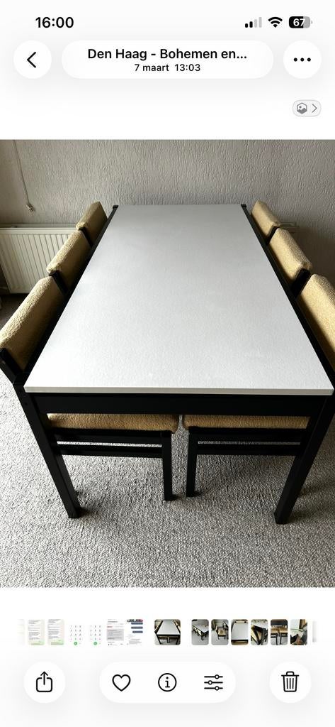 Pastoe Eetkamerset, Ophalen of Verzenden, Gebruikt, 4 tot 6 stoelen