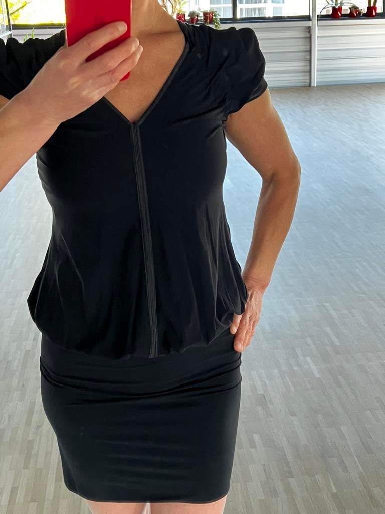 Marithé François Girbaud jurk Cavata Killer zwart - Y2K, Kleding | Dames, Jurken, Zo goed als nieuw, Maat 36 (S), Zwart, Boven de knie