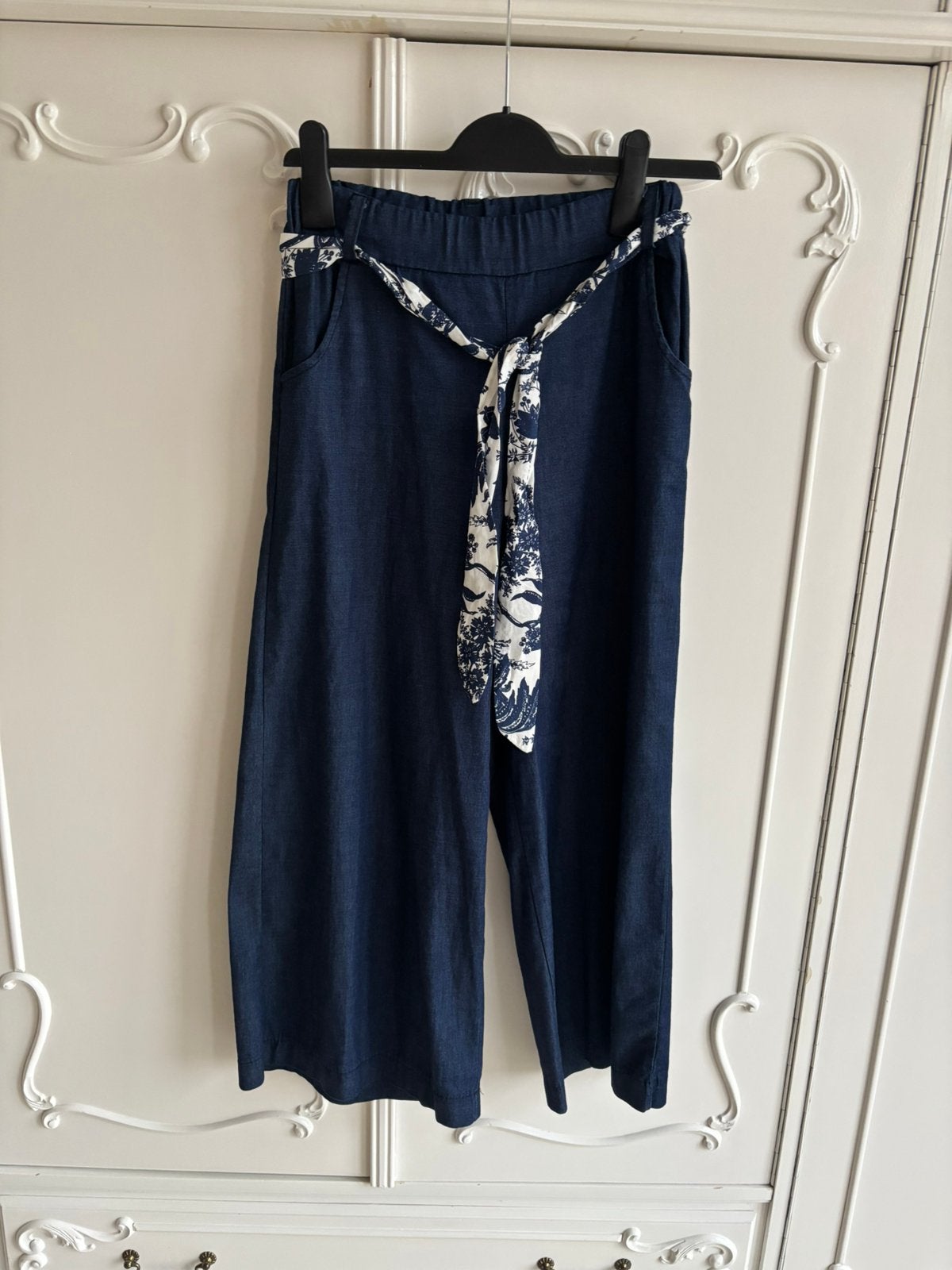 Nieuw spijkerlook culotte broek maat 36, Blauw, Nieuw, Ophalen of Verzenden, Maat 36 (S)