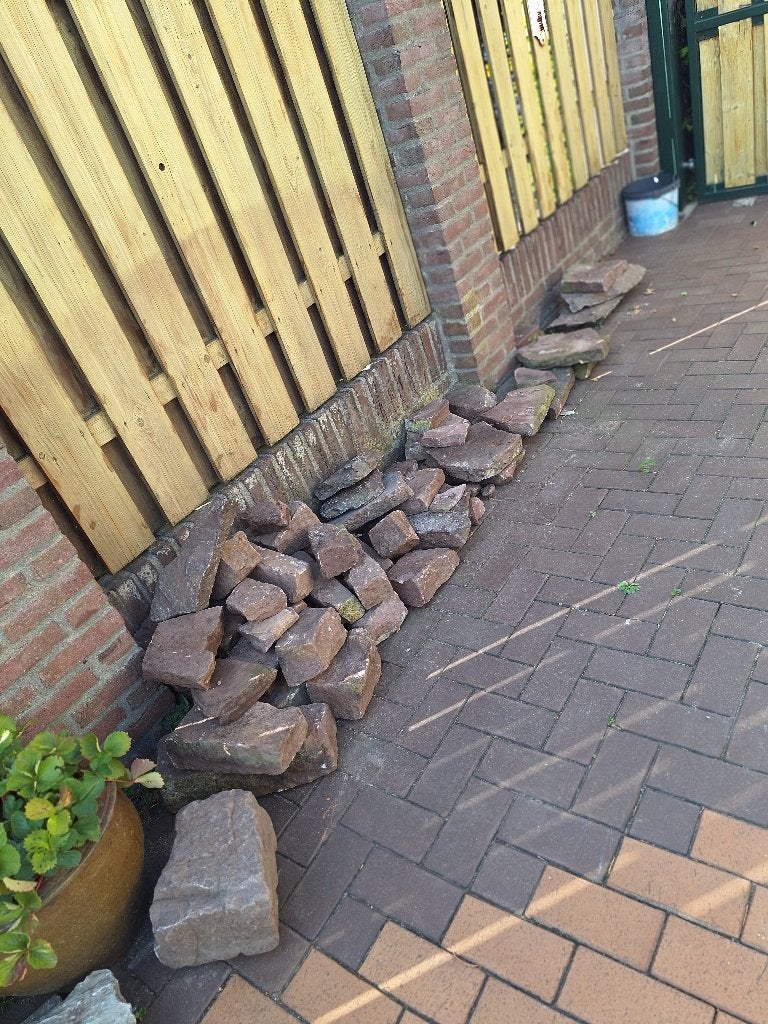 Stapelbrokken, flagstones, plattestenen, Ophalen, Gebruikt, Terrastegels, Natuursteen