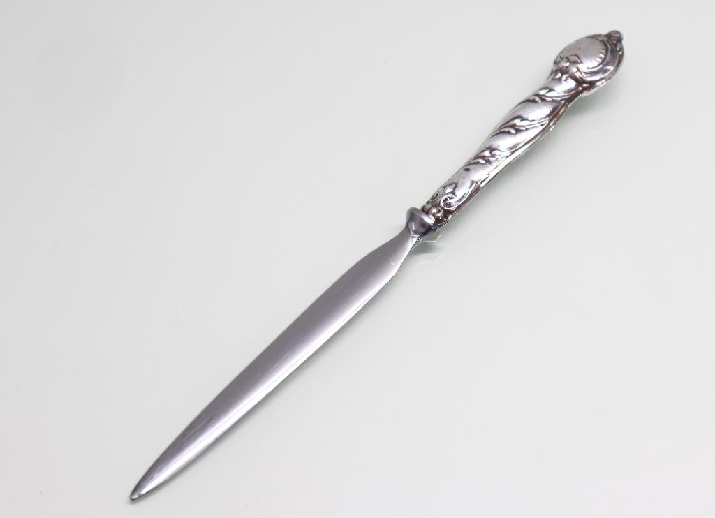 Antieke briefopener met zilveren handvat, Ophalen of Verzenden, Zilver
