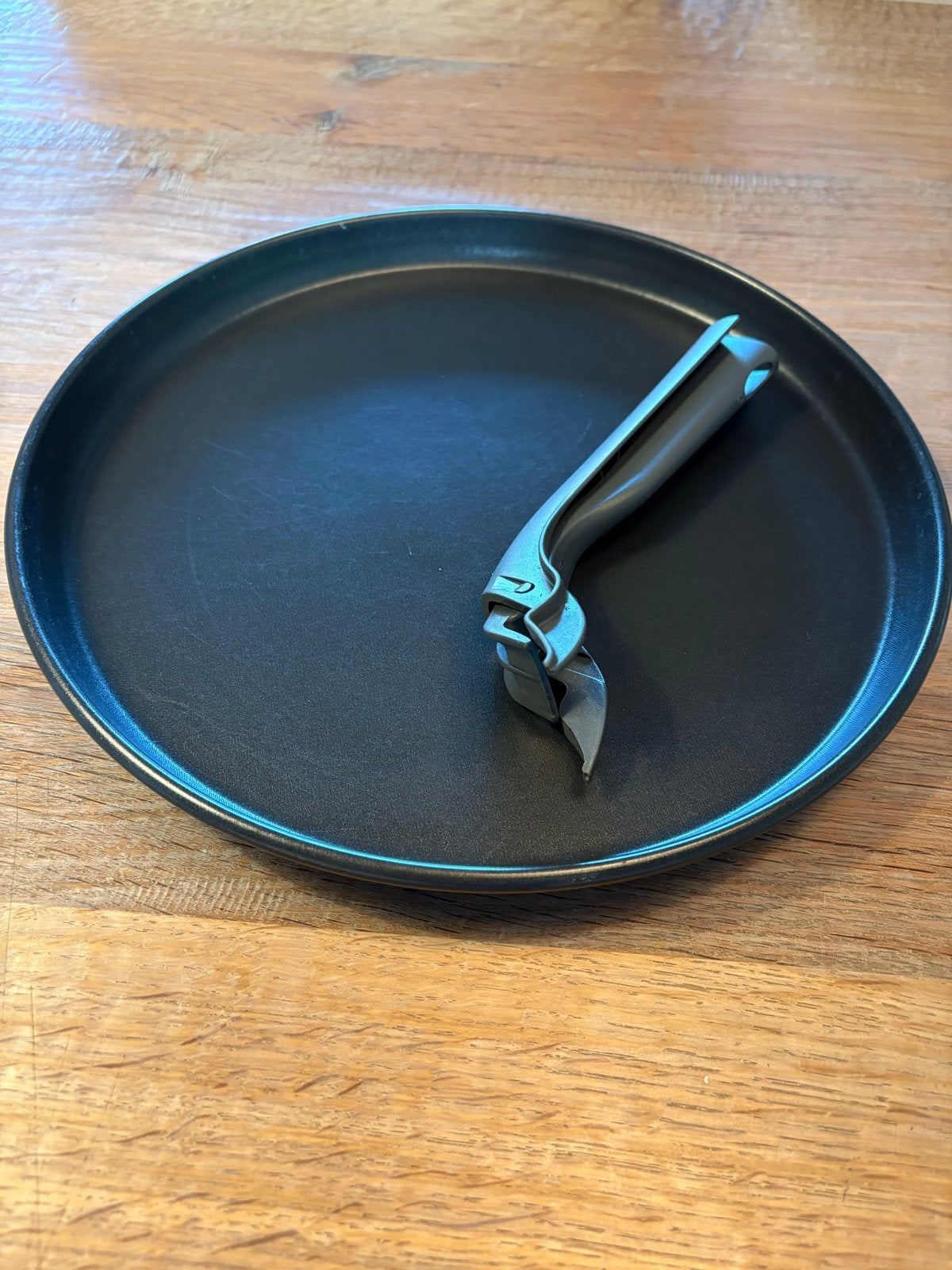Crisp pan met hoider, Ophalen, Zilver, Metaal, Overige typen