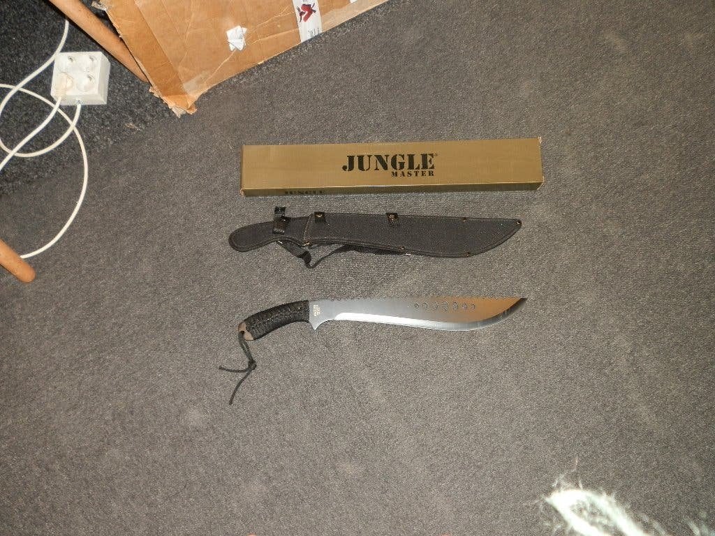 Machete dark forest junlge master incl holster, Ophalen of Verzenden, Landmacht, Amerika, Zwaard of Sabel
