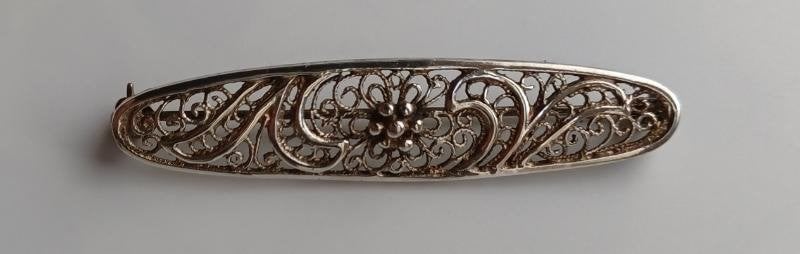 Antiek zilveren broche, Sieraden, Tassen en Uiterlijk, Ophalen of Verzenden, Gebruikt, Zilver, Zilver