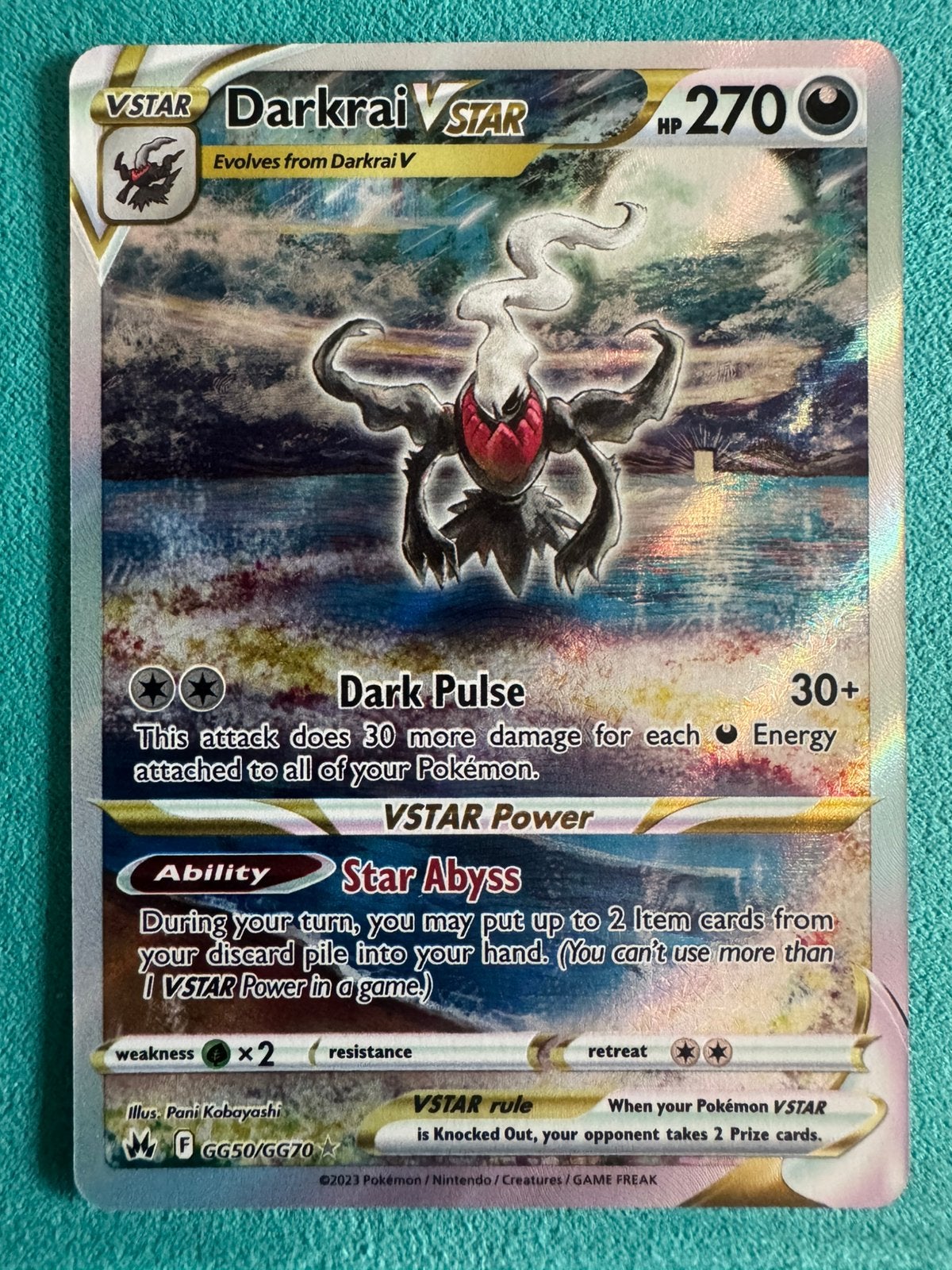 Darkrai Vstar CRZ GG50, Ophalen, Zo goed als nieuw