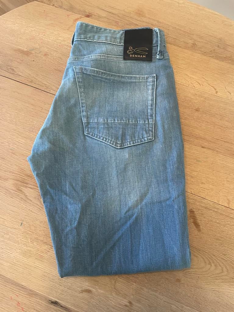 Denham Razor Slim Fit Jeans - Maat W32 L32, Kleding | Heren, Ophalen of Verzenden, Zo goed als nieuw, Blauw, W32 (confectie 46) of kleiner