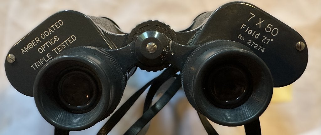 Japanse kwaliteits kijker 7x50 amber coated optics tripled, Ophalen, Gebruikt, Minder dan 8x, Met hoes of tas