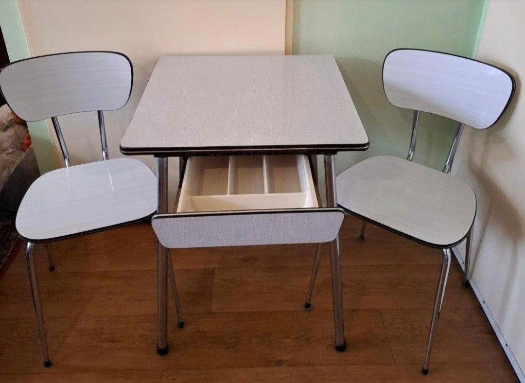 Leuke vintage Formica eethoek van Brabantia uit de jaren '50, Ophalen, Gebruikt, Campingtafel