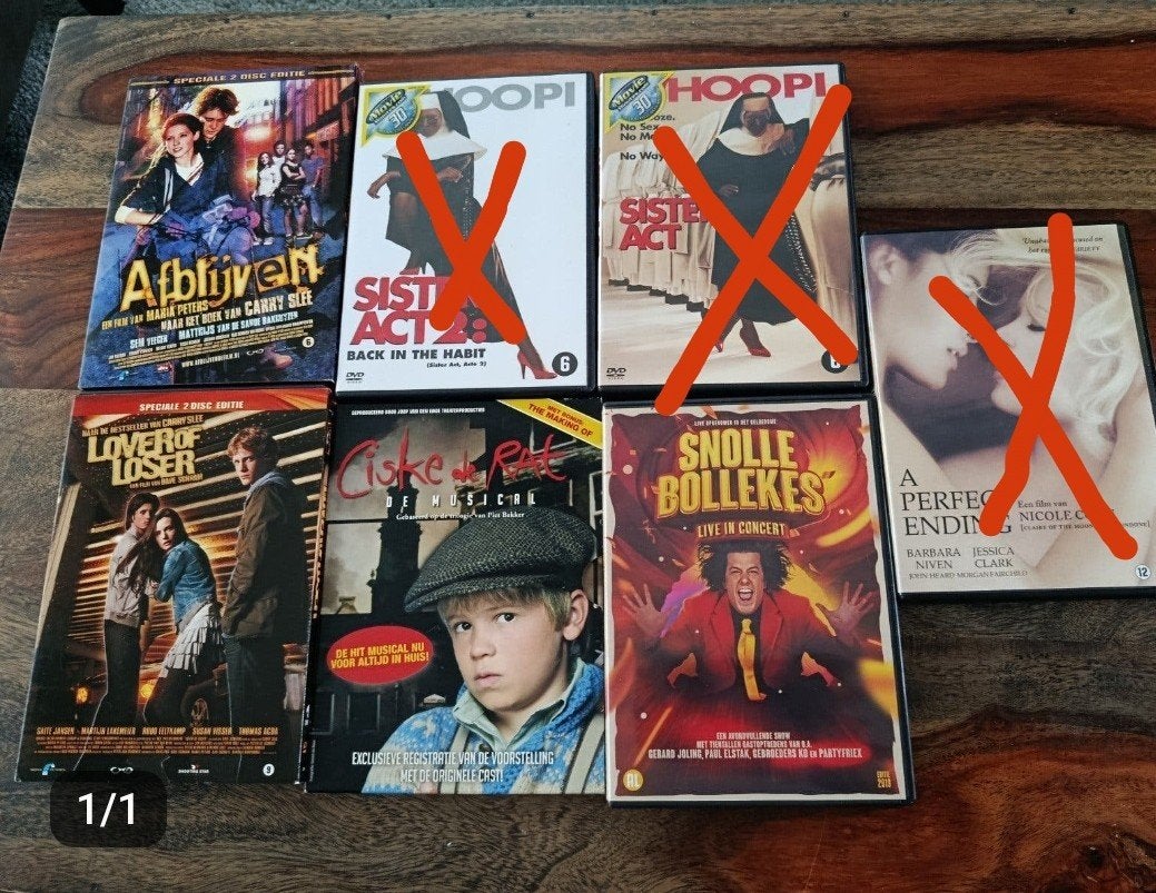 Diverse DVD's: Sister Act, Afblijven, Ciske de Rat en meer, Gebruikt, Alle leeftijden, Overige genres, Nederlands