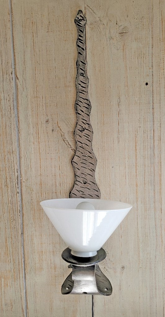 Wandlamp fakkelstijl, Ophalen of Verzenden, Zo goed als nieuw, Glas