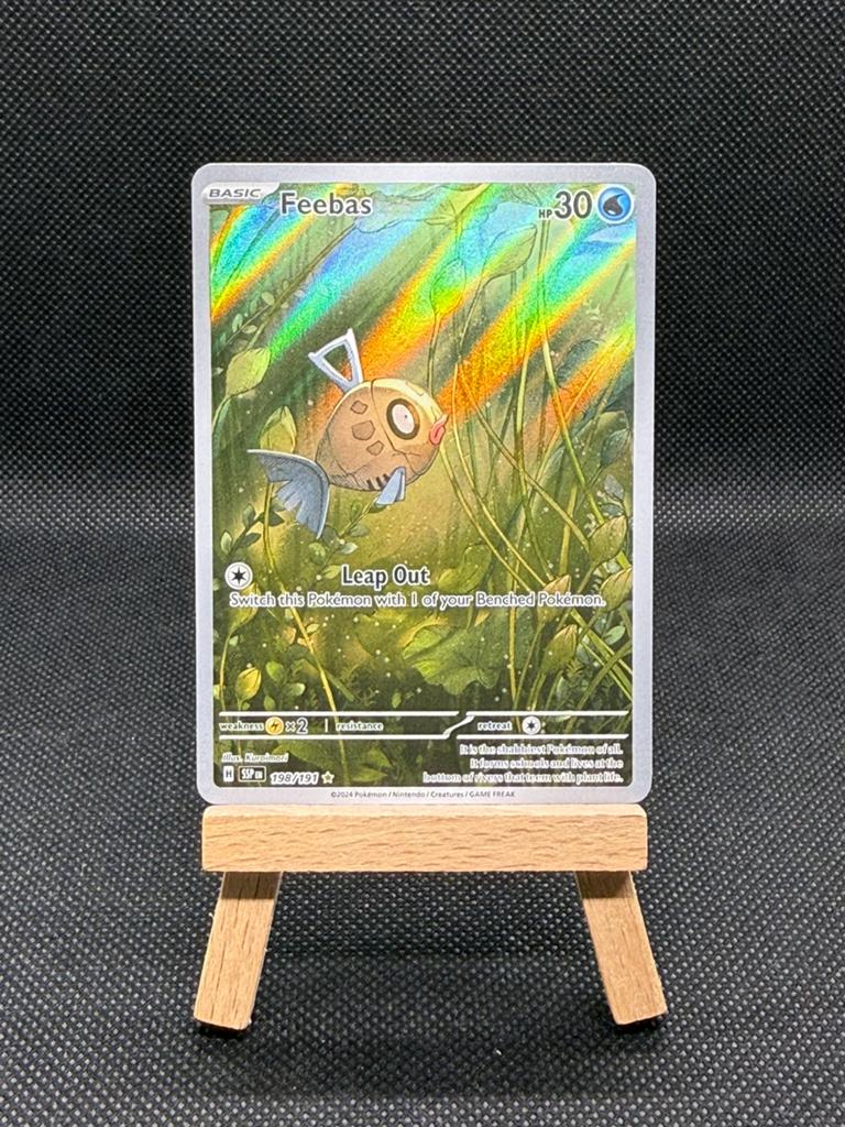 Pokémon TCG Feebas SSP 198 | Illustration Rare, Hobby en Vrije tijd, Verzamelkaartspellen | Pokémon, Ophalen of Verzenden, Zo goed als nieuw