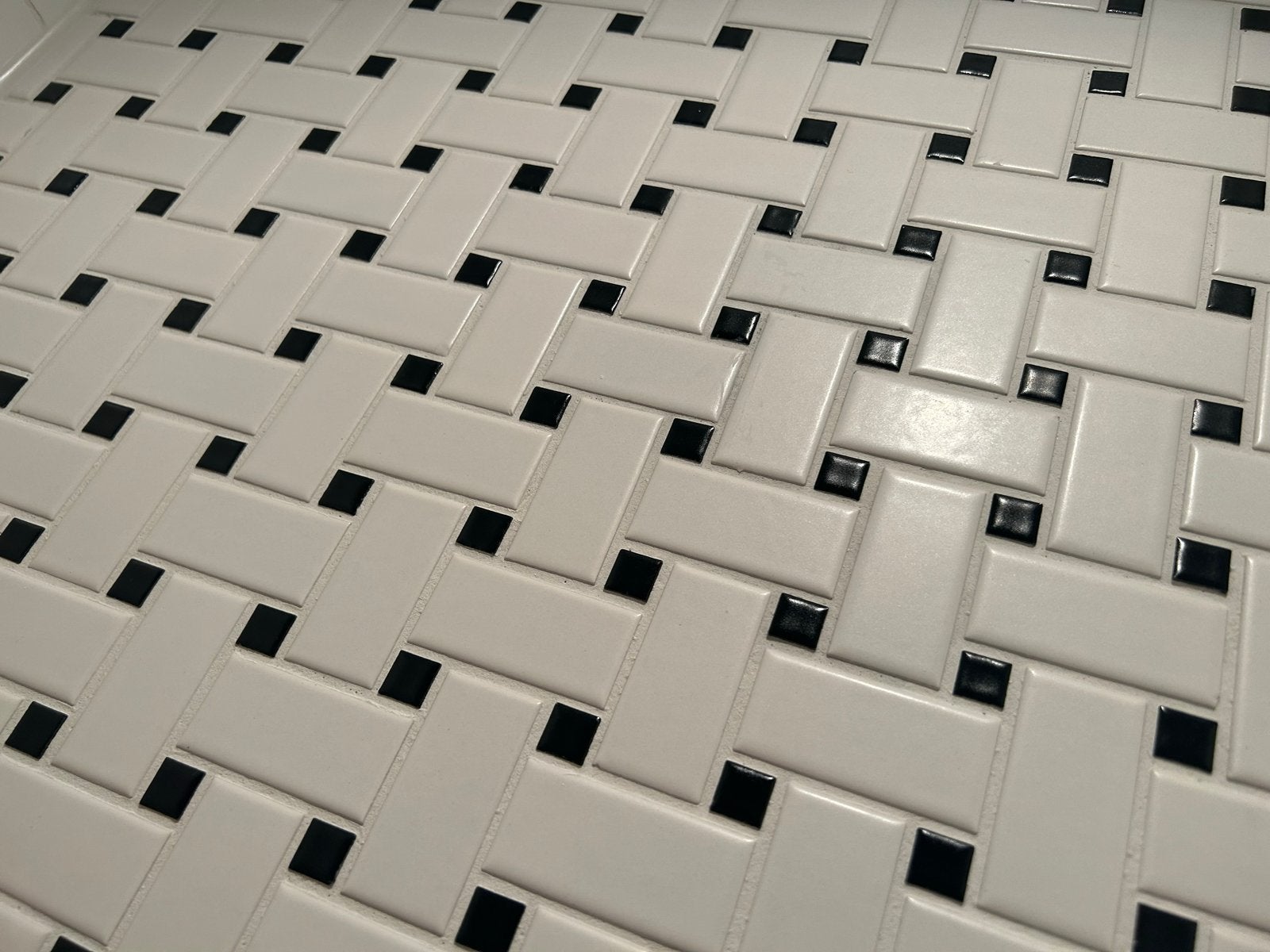The Mosaic Factory Paris mozaïektegel 30x30cm Wit/Zwart Mat, Ophalen, Nieuw, 20 tot 40 cm, Minder dan 5 m²