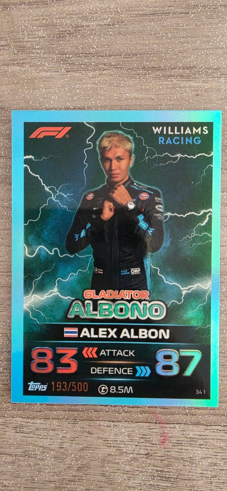 Topps Turbo Attax F1 2023 Alex Albon Williams Racing Kaart, Hobby en Vrije tijd, Verzamelkaartspellen | Overige, Ophalen of Verzenden