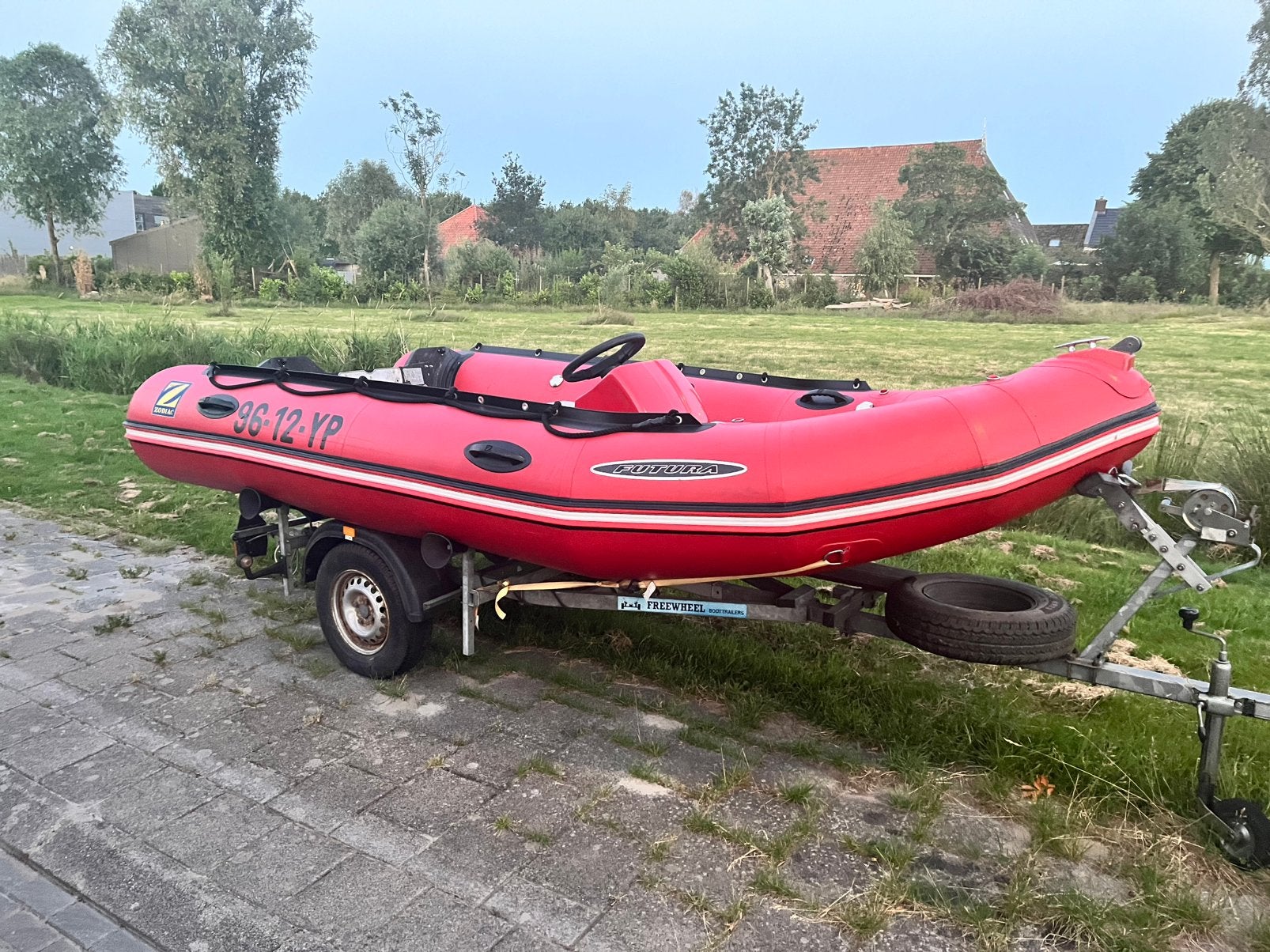Zodiac futura mk2 420, Watersport en Boten, Ophalen, Aluminium, Gebruikt, Stuurconsole