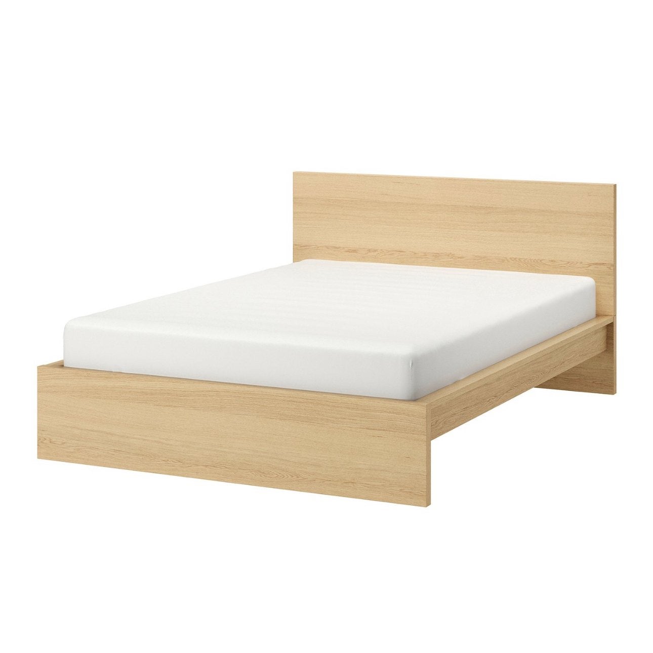 IKEA Malm bedframe 140x200 cm, licht eiken INCLUSIEF MATRAS, Ophalen, Gebruikt, Overige kleuren, Tweepersoons