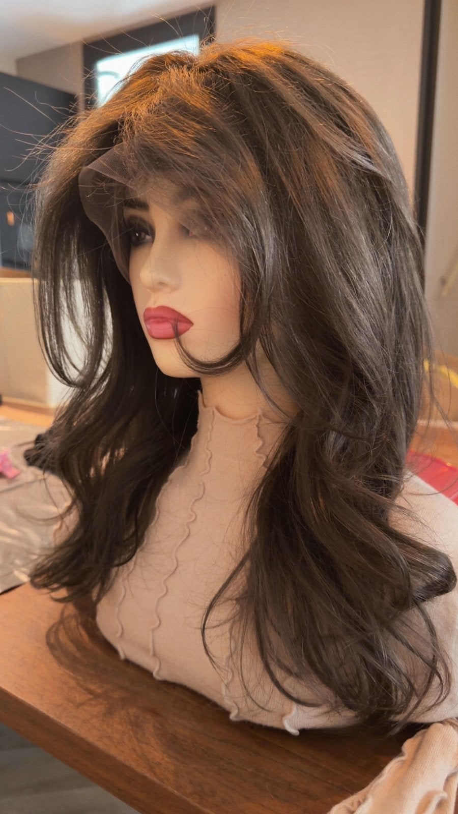 Full lace wig haarwerk pruik, Ophalen of Verzenden, Zo goed als nieuw, Pruik of Haarverlenging