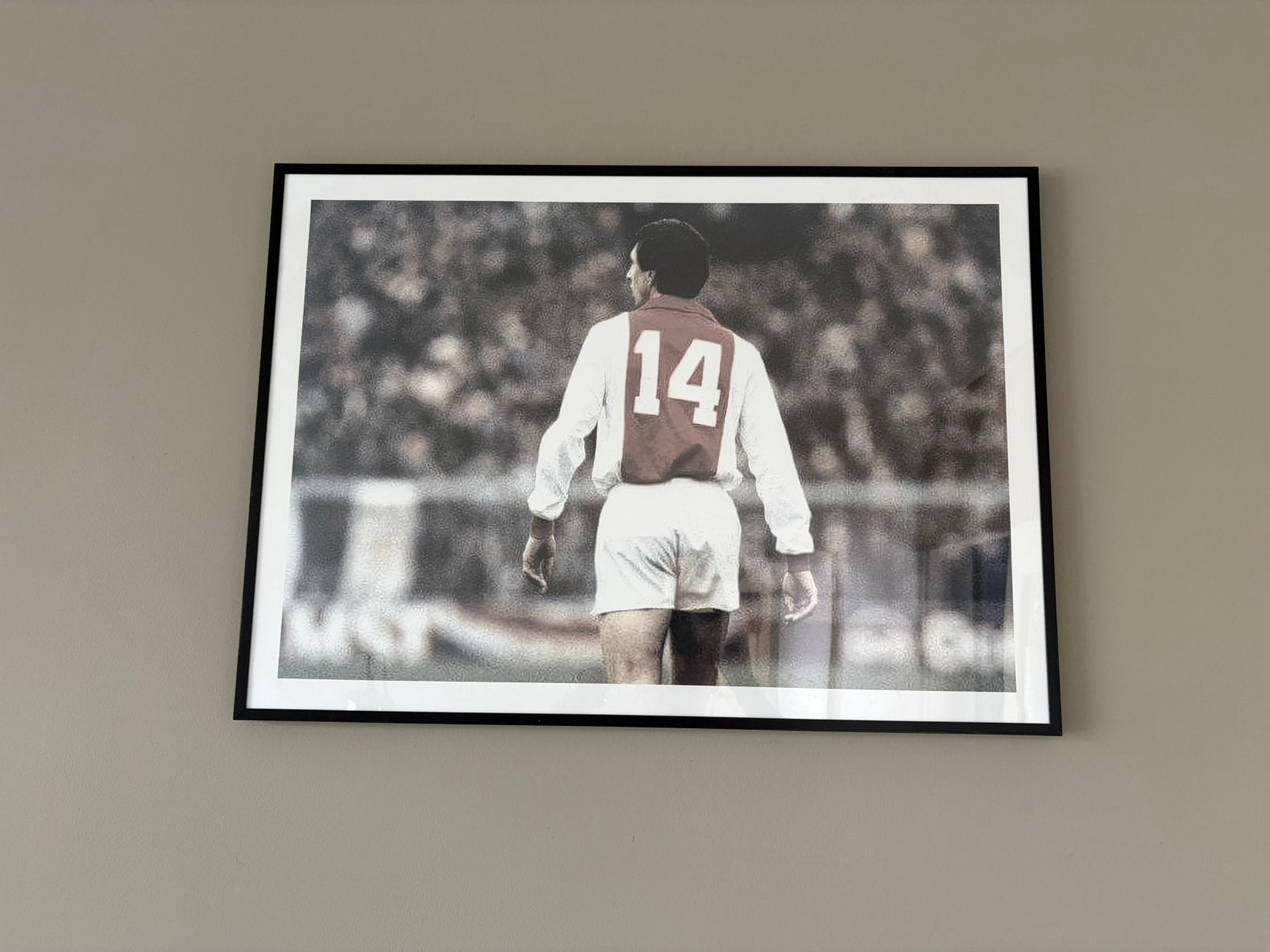 Johan Cruyff - Ajax foto inclusief lijst, Ophalen, 1980 tot heden, Zo goed als nieuw, Overige onderwerpen