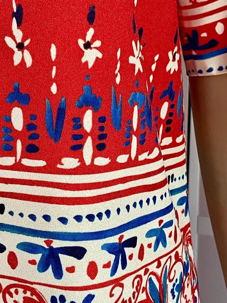 J436 Caroline Biss maat 38=M jurk jurkje rood/blauw/wit, Maat 38/40 (M), Kocca, Ophalen of Verzenden, Zo goed als nieuw