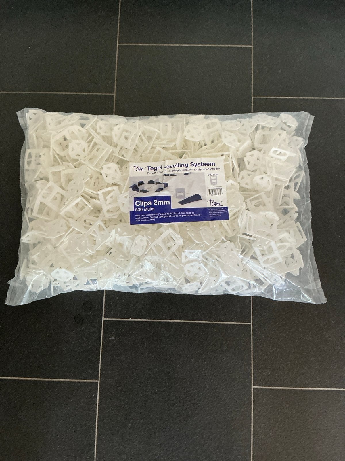 Ben Tegel Levelling Systeem Clips 2mm - 500 stuks, Ophalen, Overige materialen, Overige typen, Nieuw