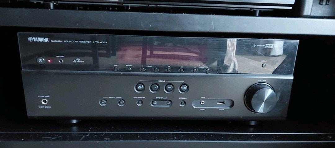 Yamaha HTR 4067 receiver met ab, Ophalen, 120 watt of meer, Yamaha