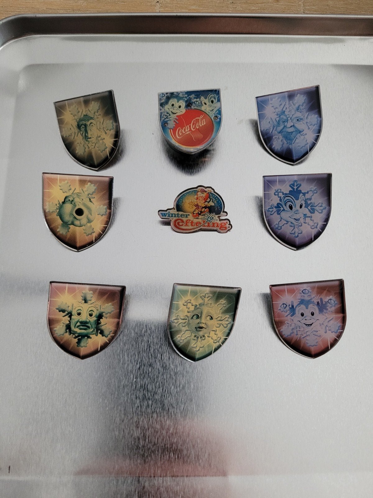 Efteling Winter Serie Pins - Sprookjesbosfiguren, Verzamelen, Efteling, Ophalen of Verzenden, Gebruikt, Button of Speldje
