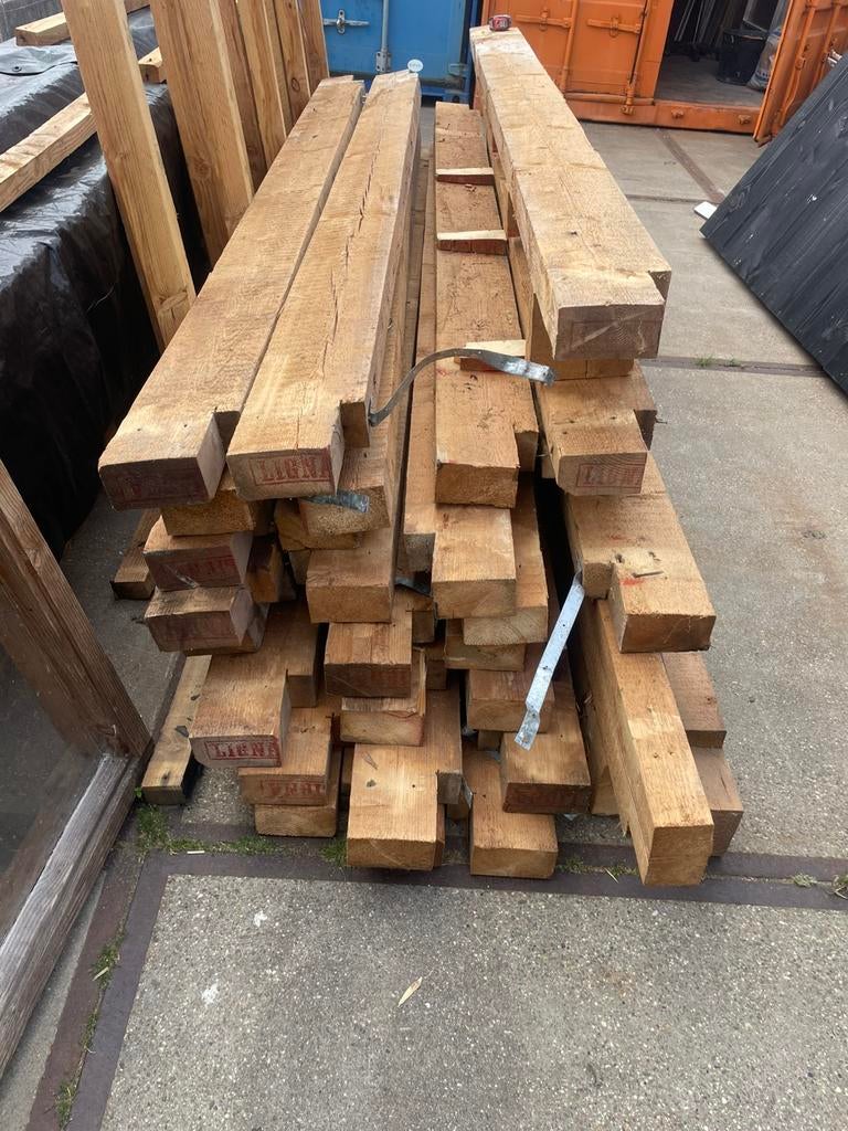 30 Houten balken, Tuin en Terras, Ophalen of Verzenden, Zo goed als nieuw, 250 cm of meer, Balken