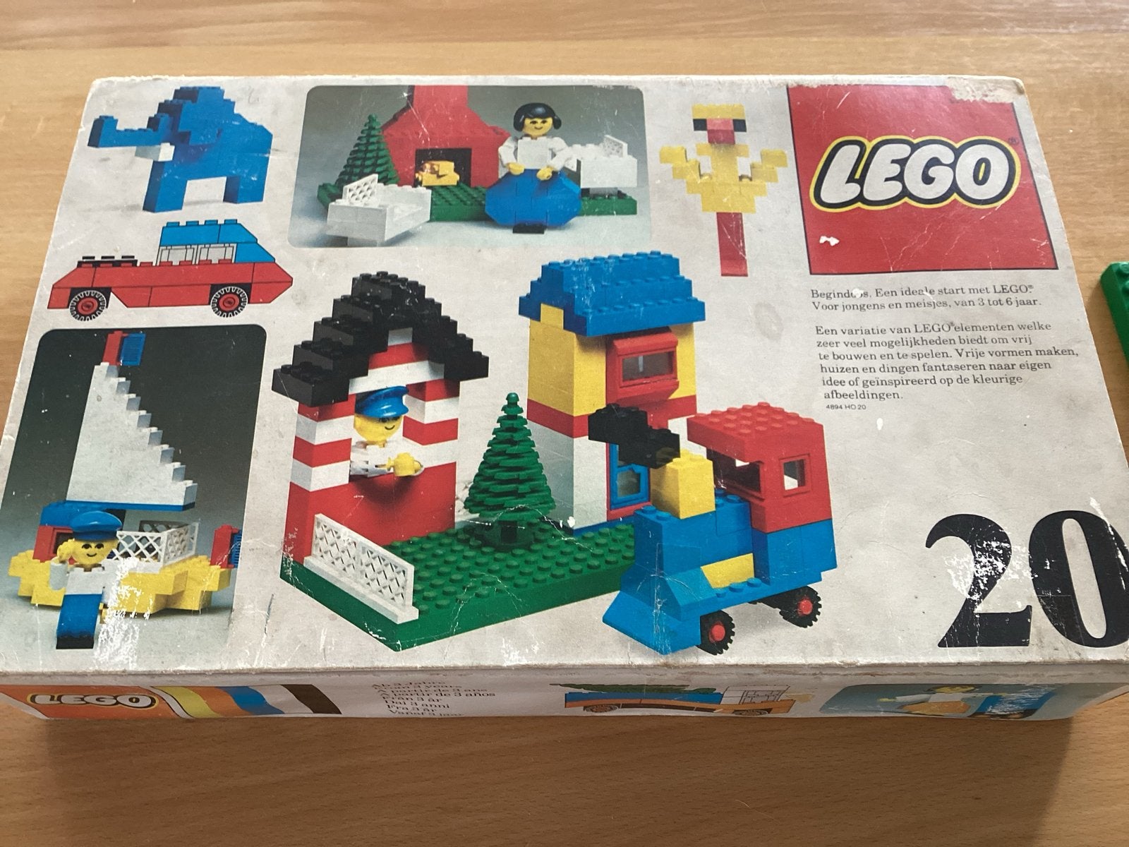 Vintage LEGO set 20- Jaren '70 - Compleet met doos, Gebruikt, Overige thema's, Lego, Ophalen of Verzenden